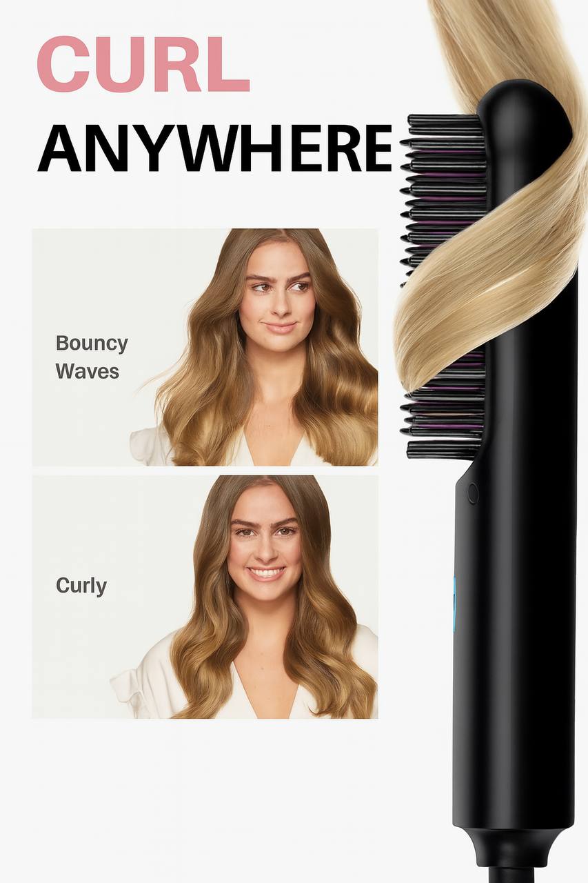 Lunaya Portable Brush - Straighten, Curl, Dry.