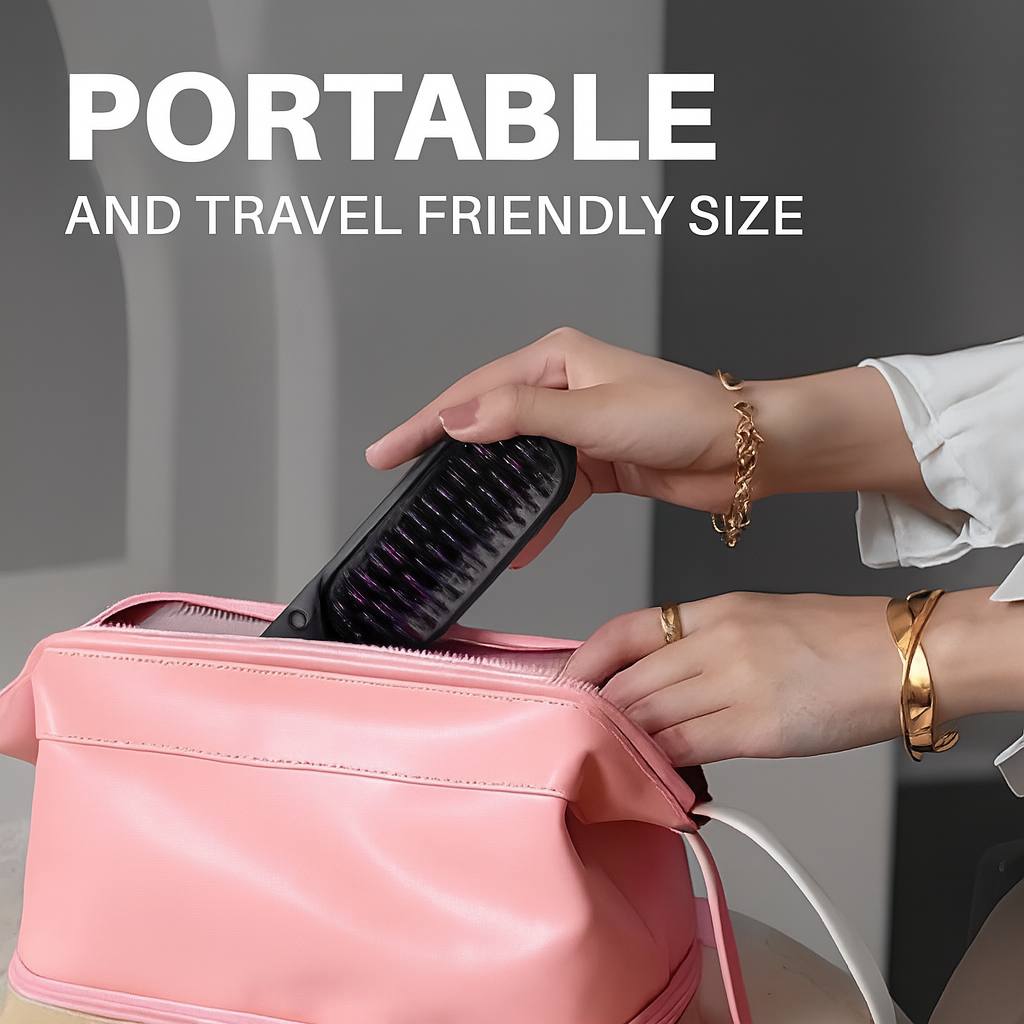 Lunaya Portable Brush - Straighten, Curl, Dry.
